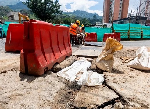 Nuevo hundimiento en el puente La Limona