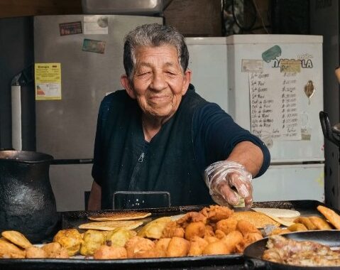 Doña Marta y sus arepas de chócolo en Santa Elena
